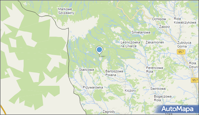 mapa Gajówka Królowa, Gajówka Królowa na mapie Targeo